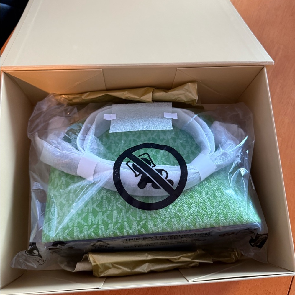 Michael Kors Lime Green Logo Handbag